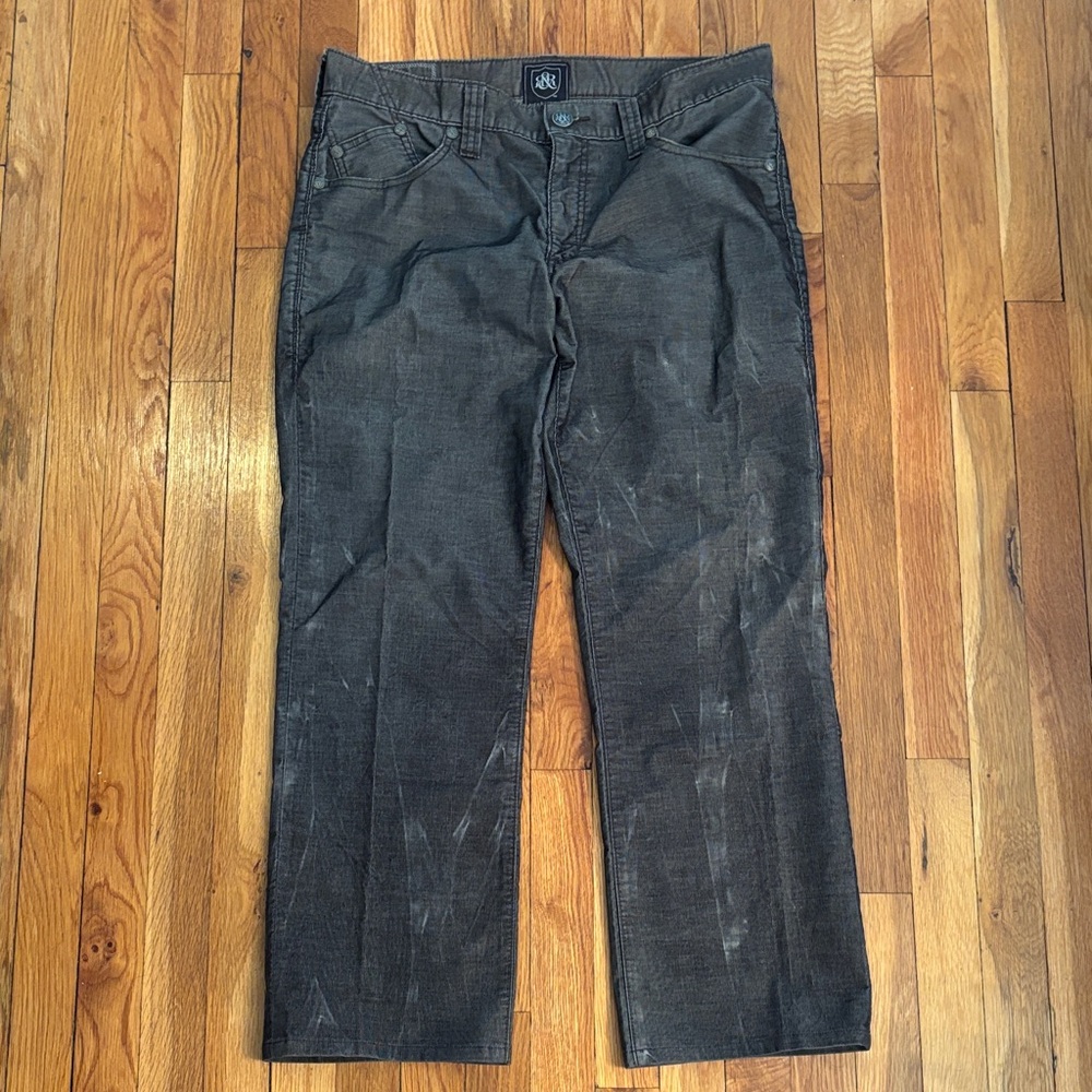 Rock & Republic Men's Dark Gray distressed Corduroy’s